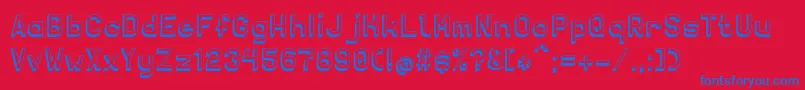 Solidsans3D Font – Blue Fonts on Red Background