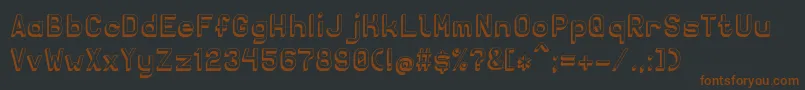 Solidsans3D-fontti – ruskeat fontit mustalla taustalla