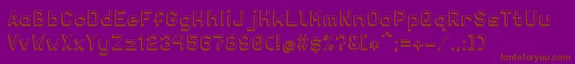 Solidsans3D-Schriftart – Braune Schriften auf violettem Hintergrund