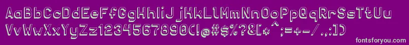 Solidsans3D Font – Green Fonts on Purple Background