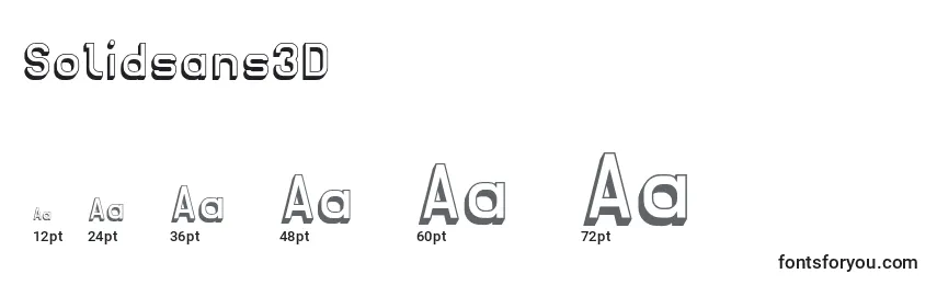 Solidsans3D (71294) Font Sizes