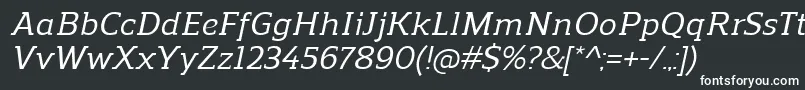 ReganslabMediumitalic Font – White Fonts on Black Background