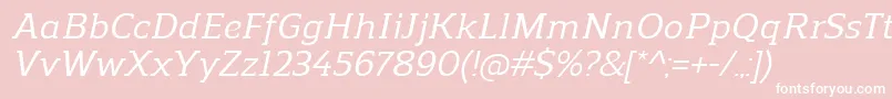 ReganslabMediumitalic Font – White Fonts on Pink Background