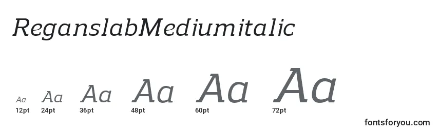 Размеры шрифта ReganslabMediumitalic