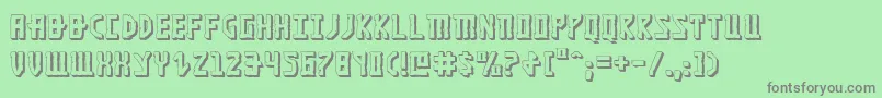 KhazadDum3D Font – Gray Fonts on Green Background