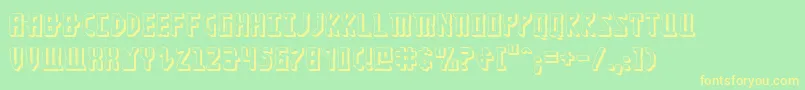 KhazadDum3D Font – Yellow Fonts on Green Background