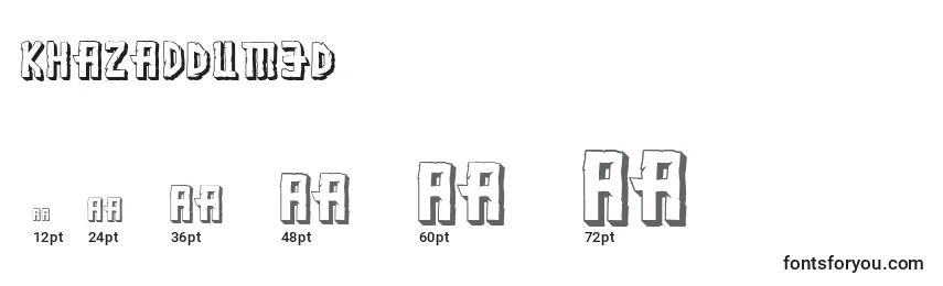KhazadDum3D Font Sizes