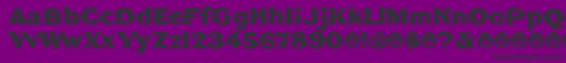 BrokenPoster-fontti – mustat fontit violetilla taustalla
