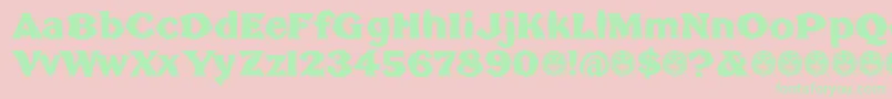 BrokenPoster Font – Green Fonts on Pink Background