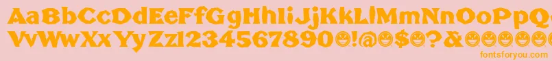 BrokenPoster Font – Orange Fonts on Pink Background