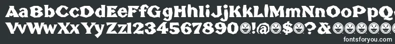 フォントBrokenPoster – 黒い背景に白い文字