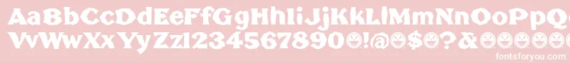 BrokenPoster Font – White Fonts on Pink Background