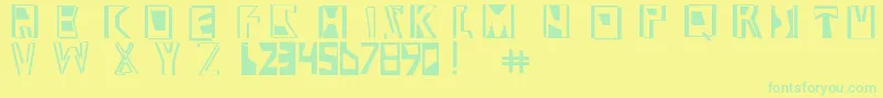 En savoir plus sur la police Abstract ffy Police Abstract ffy – polices vertes sur fond jaune