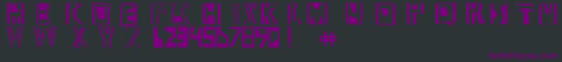 Abstract ffyフォントについての詳細 フォントAbstract ffy – 黒い背景に紫のフォント