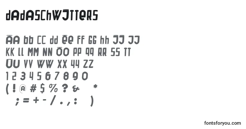 characters of dadaschwitters font, letter of dadaschwitters font, alphabet of  dadaschwitters font