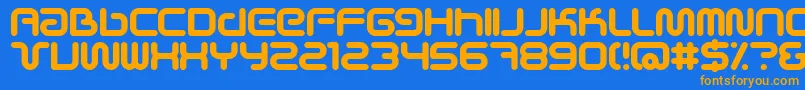 Scifieb Font – Orange Fonts on Blue Background