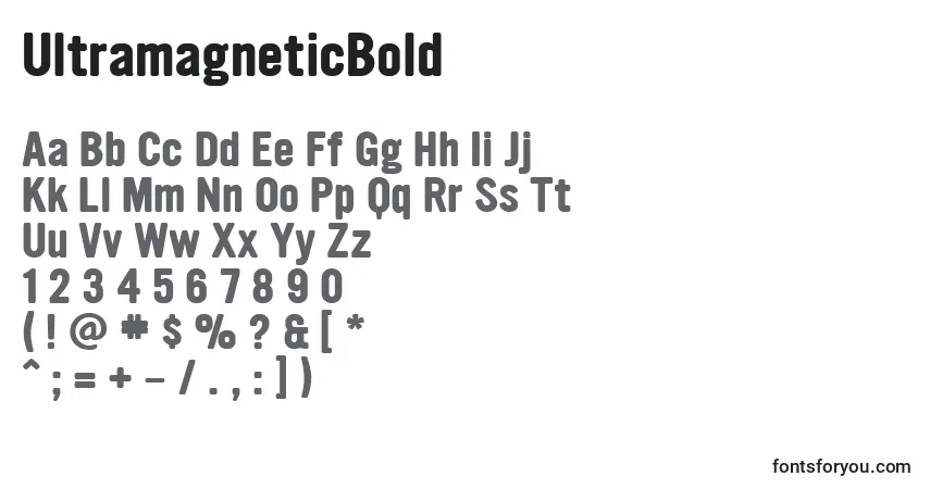 Fuente UltramagneticBold - alfabeto, números, caracteres especiales