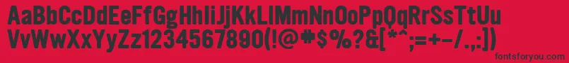 UltramagneticBold Font – Black Fonts on Red Background