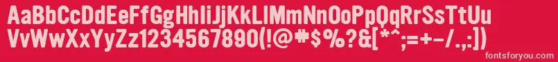 UltramagneticBold Font – Pink Fonts on Red Background