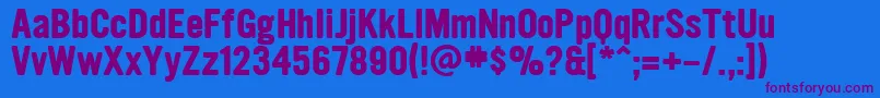 UltramagneticBold Font – Purple Fonts on Blue Background