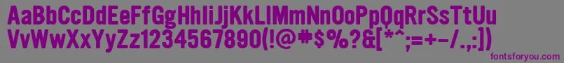 UltramagneticBold-Schriftart – Violette Schriften auf grauem Hintergrund