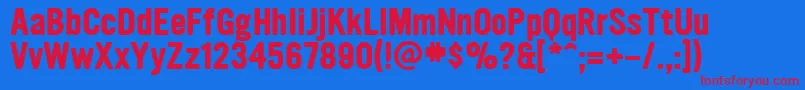 UltramagneticBold Font – Red Fonts on Blue Background