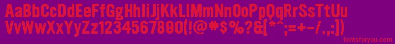 UltramagneticBold Font – Red Fonts on Purple Background