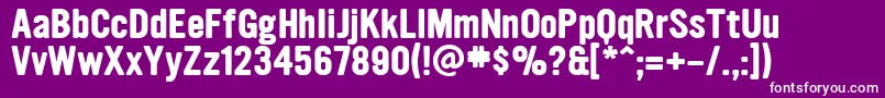 UltramagneticBold-Schriftart – Weiße Schriften auf violettem Hintergrund