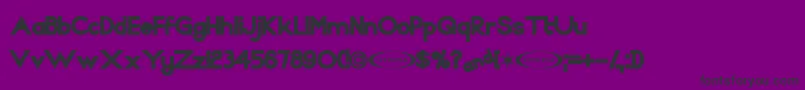 Raphael-Schriftart – Schwarze Schriften auf violettem Hintergrund