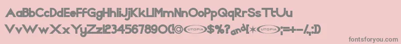 Raphael Font – Gray Fonts on Pink Background