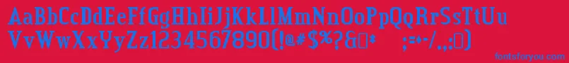 Creditvalley ffy Font – Blue Fonts on Red Background