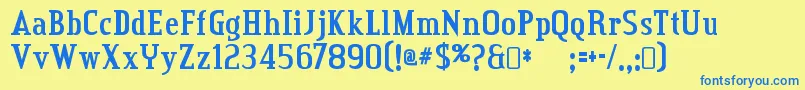 Creditvalley ffy Font – Blue Fonts on Yellow Background
