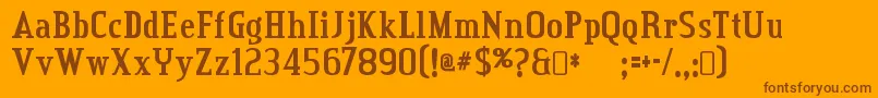 Creditvalley ffy Font – Brown Fonts on Orange Background