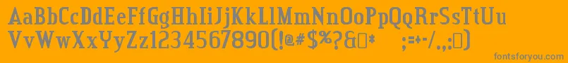 Creditvalley ffy Font – Gray Fonts on Orange Background