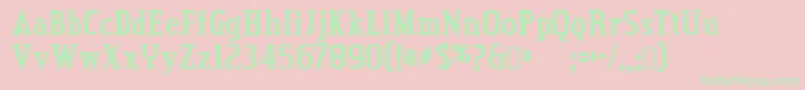 Creditvalley ffy Font – Green Fonts on Pink Background