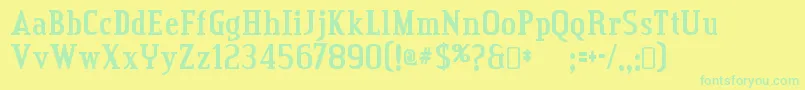 Creditvalley ffy Font – Green Fonts on Yellow Background