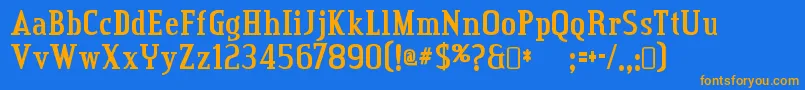 Creditvalley ffy Font – Orange Fonts on Blue Background