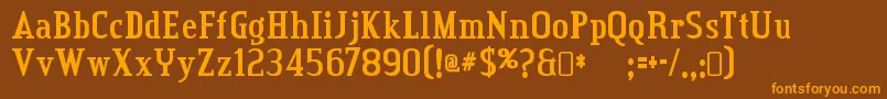 Creditvalley ffy Font – Orange Fonts on Brown Background