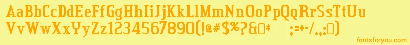 Creditvalley ffy Font – Orange Fonts on Yellow Background