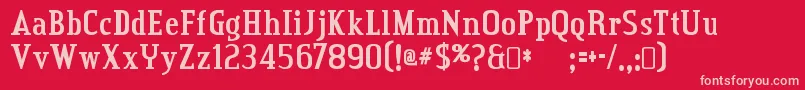 Creditvalley ffy Font – Pink Fonts on Red Background