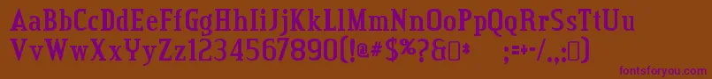 Creditvalley ffy Font – Purple Fonts on Brown Background