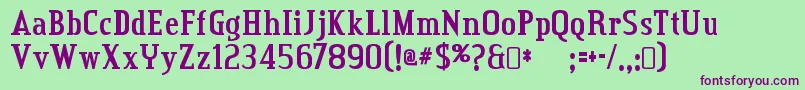 Creditvalley ffy Font – Purple Fonts on Green Background