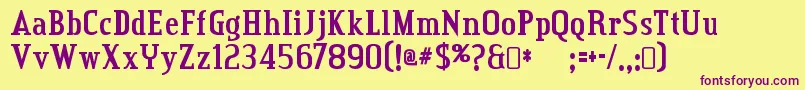 Creditvalley ffy Font – Purple Fonts on Yellow Background