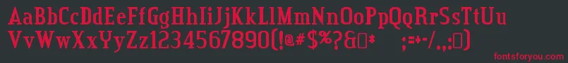 Creditvalley ffy Font – Red Fonts on Black Background