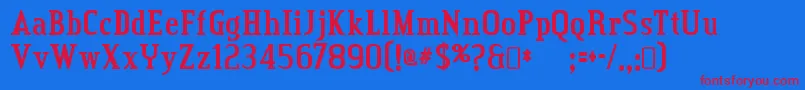 Creditvalley ffy Font – Red Fonts on Blue Background