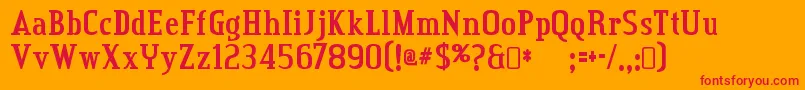 Creditvalley ffy-Schriftart – Rote Schriften auf orangefarbenem Hintergrund