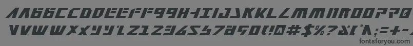 フォントFalconheadItalic – 黒い文字の灰色の背景