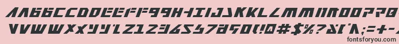 フォントFalconheadItalic – ピンクの背景に黒い文字