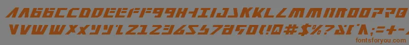 FalconheadItalic-Schriftart – Braune Schriften auf grauem Hintergrund
