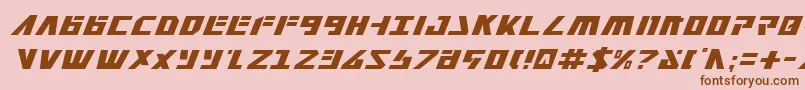 フォントFalconheadItalic – ピンクの背景に茶色のフォント